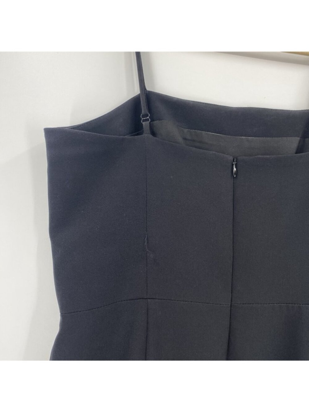 Milly Size 8 Black Feather-Trim Sleeveless Knee Length Cocktail Dress LBD - Picture 13 of 13